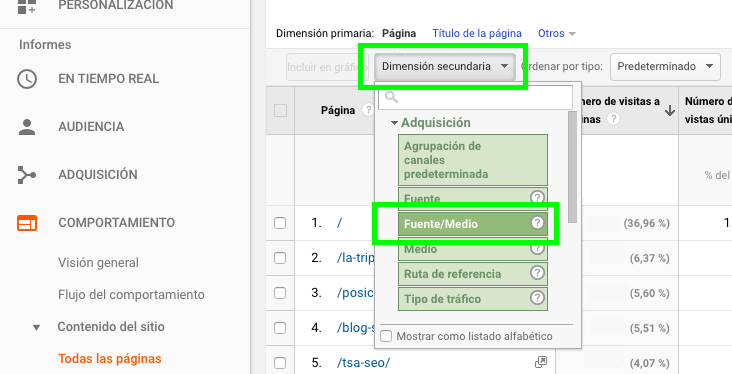 tipos de trafico web