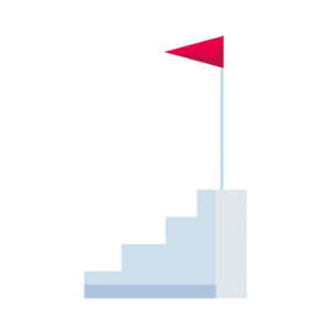 escalera con una bandera simbolizando la localización de imágenes